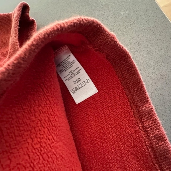 Columbia Outdoor High Neck 1/4 Zip Up Orange Knit Pullover Sweatshirt Men - Picture 4 of 9